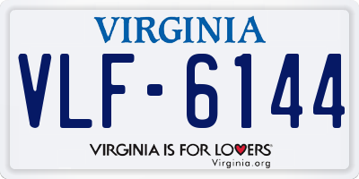 VA license plate VLF6144