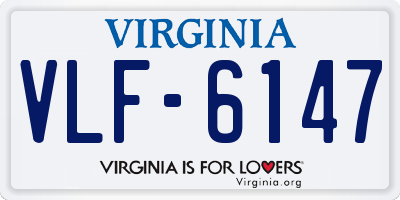 VA license plate VLF6147