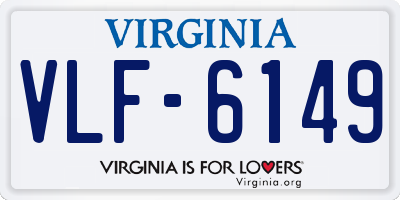 VA license plate VLF6149