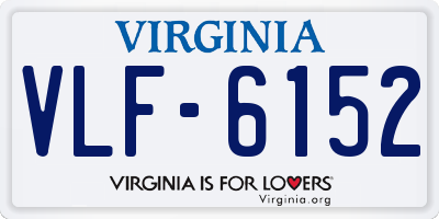 VA license plate VLF6152