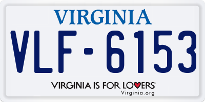 VA license plate VLF6153