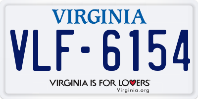 VA license plate VLF6154