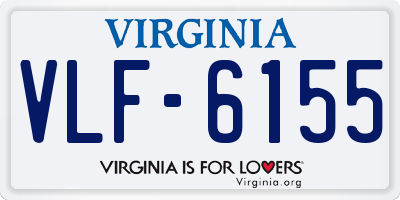 VA license plate VLF6155
