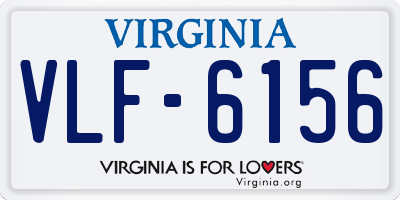 VA license plate VLF6156