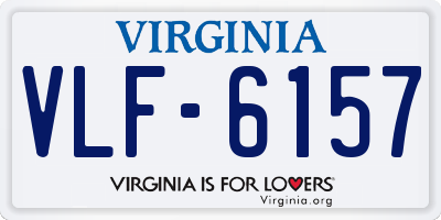 VA license plate VLF6157