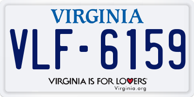 VA license plate VLF6159