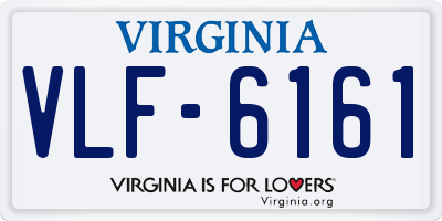 VA license plate VLF6161
