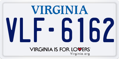 VA license plate VLF6162