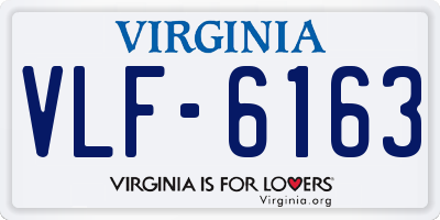 VA license plate VLF6163