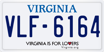 VA license plate VLF6164