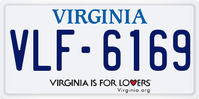 VA license plate VLF6169