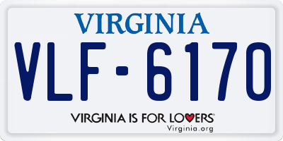 VA license plate VLF6170