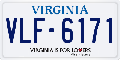 VA license plate VLF6171
