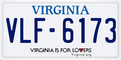 VA license plate VLF6173