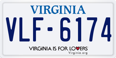 VA license plate VLF6174