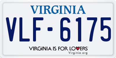 VA license plate VLF6175