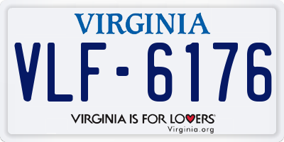 VA license plate VLF6176