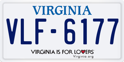 VA license plate VLF6177