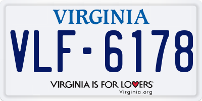 VA license plate VLF6178