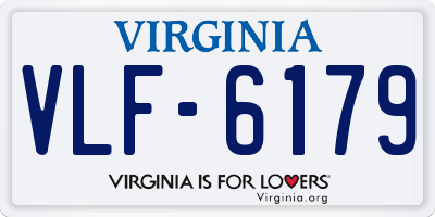 VA license plate VLF6179