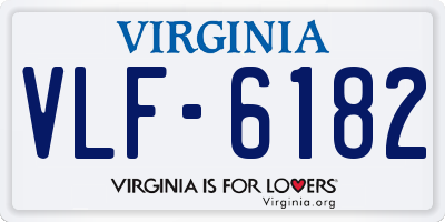 VA license plate VLF6182
