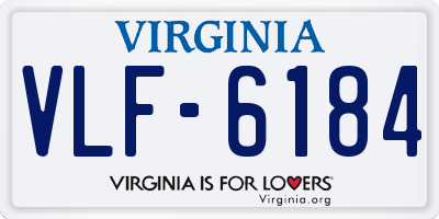 VA license plate VLF6184