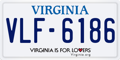 VA license plate VLF6186