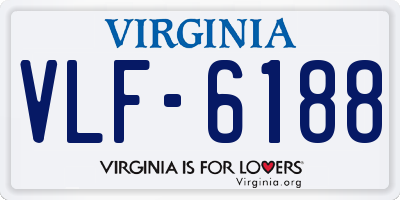 VA license plate VLF6188