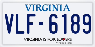 VA license plate VLF6189