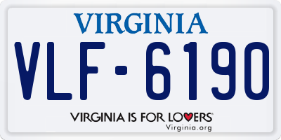 VA license plate VLF6190