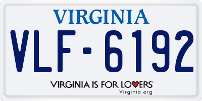 VA license plate VLF6192
