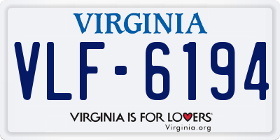 VA license plate VLF6194