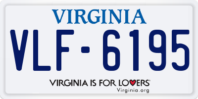 VA license plate VLF6195