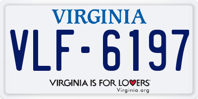 VA license plate VLF6197