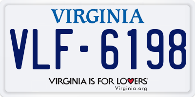 VA license plate VLF6198