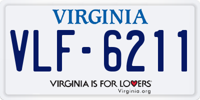 VA license plate VLF6211