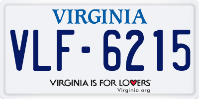 VA license plate VLF6215