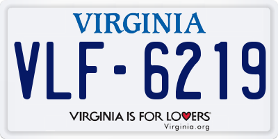 VA license plate VLF6219
