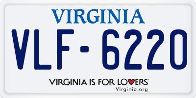 VA license plate VLF6220