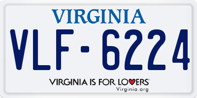VA license plate VLF6224
