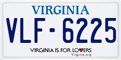 VA license plate VLF6225
