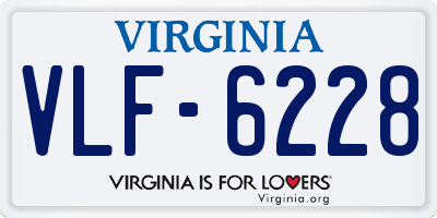 VA license plate VLF6228