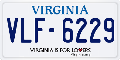 VA license plate VLF6229