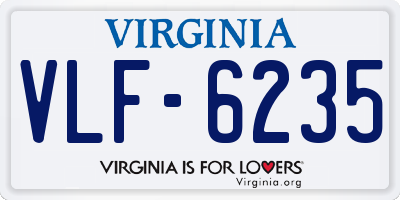 VA license plate VLF6235