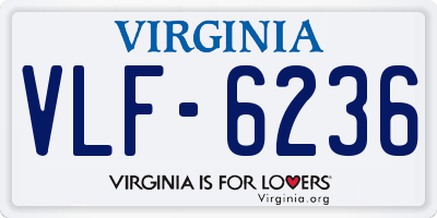 VA license plate VLF6236