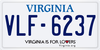 VA license plate VLF6237