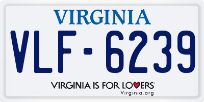 VA license plate VLF6239