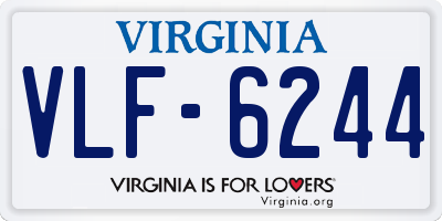 VA license plate VLF6244
