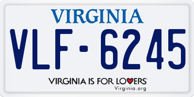 VA license plate VLF6245