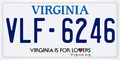 VA license plate VLF6246
